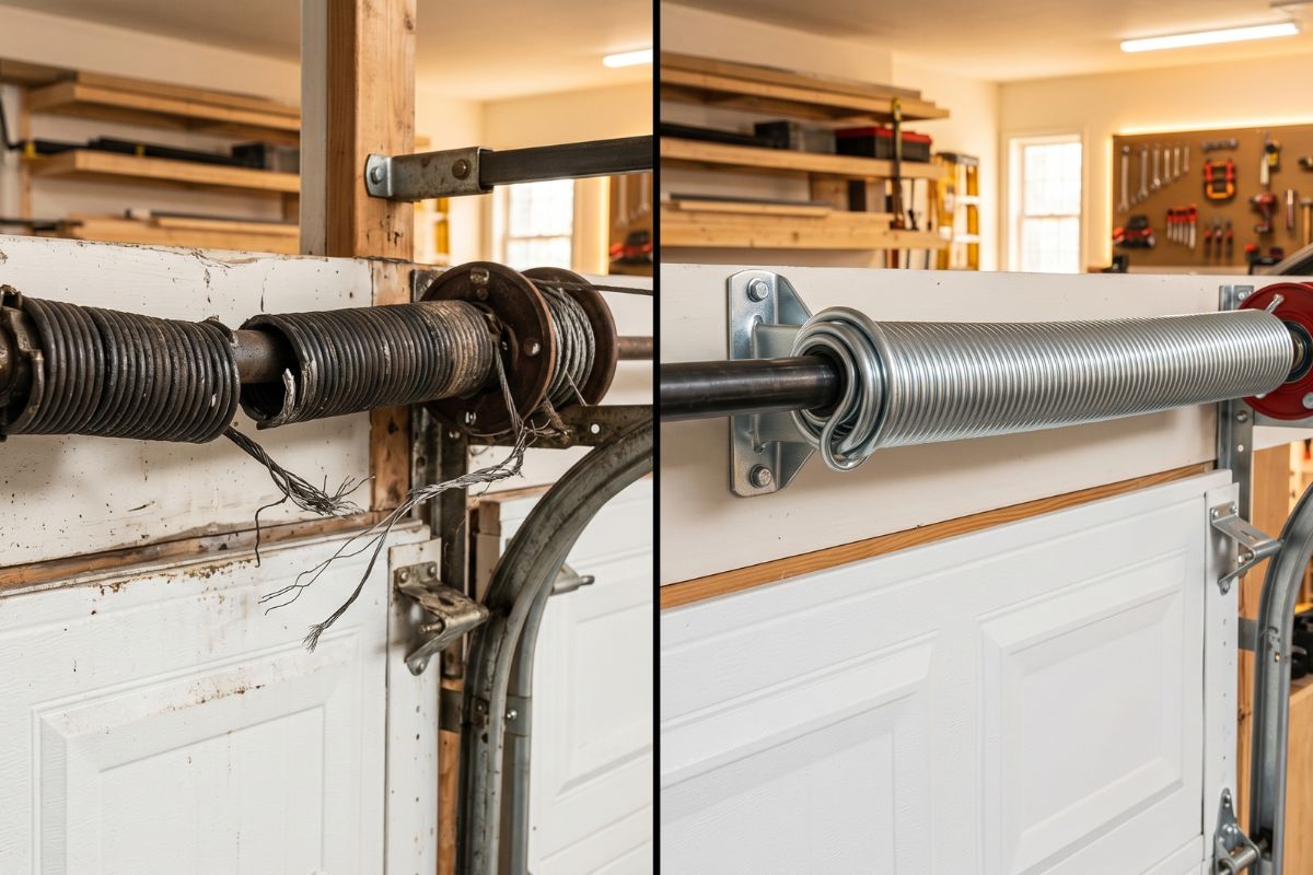 Garage door spring replacement